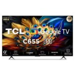 TCL 55 Inch TV 55C655 QLED Pro 120Hz Google TV
