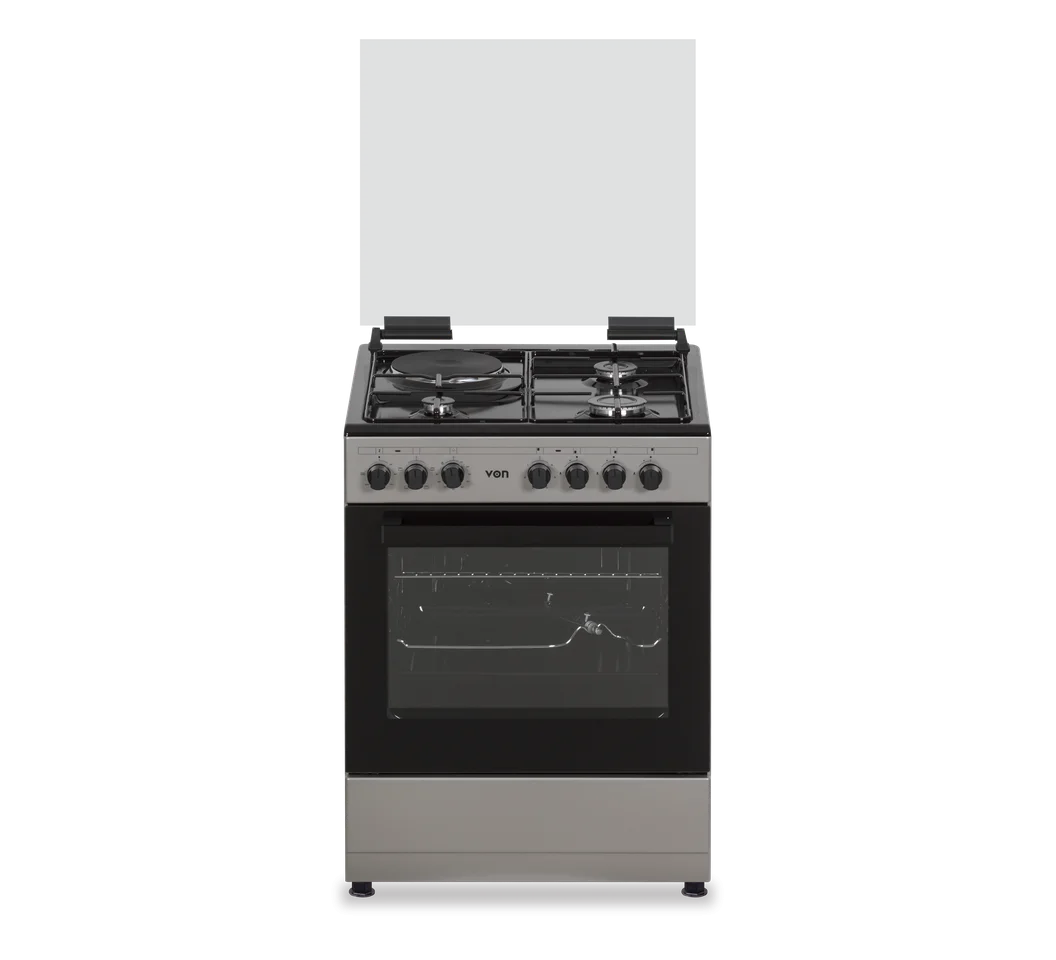 Urban-Appliances-417901.webp VON Cooker 3 Gas + 1 Electric – VAC6SV31UY Grey - Image 1