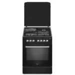 Mika 60by60 MST6060U31EBL 3 Gas Pool Jet Burners + 1 RAPID Hot Plate 4 Function Oven Full Black - Image 2