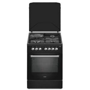 Mika MST6060U31EBL 3 Gas Pool Jet Burners + 1 Rapid Hot Plate 4 Function Oven – Full Black