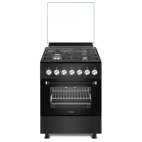 Mika MST6231E4BL 3 Gas Pool Jet Burners + 1 Rapid Hot Plate 4 Function Oven – Matt Black