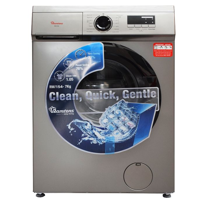 Ramtons Front Load 7Kg Washer Silver RW/154