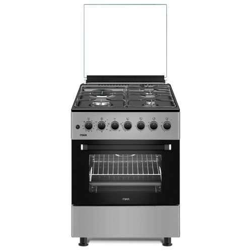 MIKA MST6231E4SB Standing Cooker | 60x60cm, 3 Gas Burners + 1 Hot Plate, Electric Oven & Rotisserie